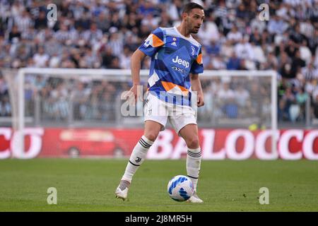 Mattia De Sciglio vom FC Juventus beim Fußballspiel der Serie A zwischen dem FC Juventus und Bologna im Allianz Stadium am 16. April 2022 in Turin, Ita Stockfoto