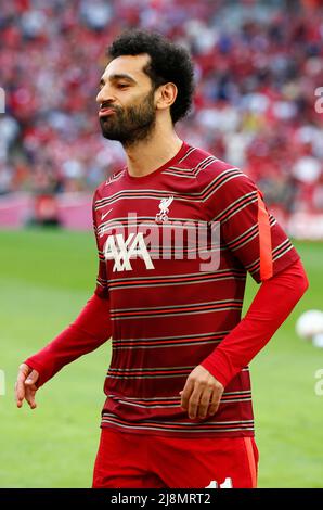 LONDON, ENGLAND - MAI 14:Liverpools Mohamed Salah beim FA Cup Finale zwischen Chelsea und Liverpool im Wembley Stadium, London, Großbritannien 14.. Mai 2022 Stockfoto