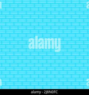 Abstrakt Hintergrund blau strukturiert Backstein Wand Gebäude Tapete Muster nahtlose Vektor Illustration Stock Vektor