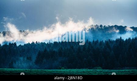 Sonnenaufgang im Daisetsuzan Nationalpark, Kamikawa, Hokkaidō, Hokkaido, Japan, Asien Stockfoto