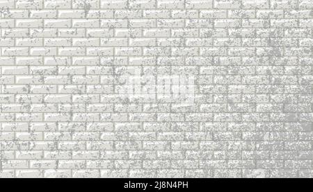 U-Bahn-Fliesen horizontal weiß Hintergrund U-Bahn-Backstein-Dekor nahtlose Muster für Küche, Bad oder im Freien Architektur Vektor Illustration Hochglanz b Stock Vektor