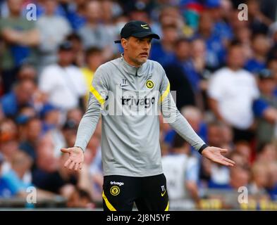 LONDON, ENGLAND - 14. MAI: Chelsea-Manager Thomas Tuchel beim FA-Cup-Finale zwischen Chelsea und Liverpool im Wembley Stadium , London, Großbritannien 14.. Mai , Stockfoto