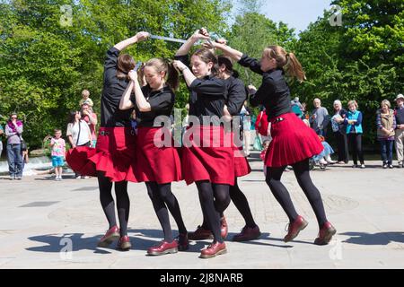 Gaorsach Rapper und Step bei Bakewell Stockfoto