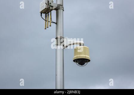 Videoüberwachungssystem im Stadtteil Goclaw in Warschau, der Hauptstadt Polens Stockfoto