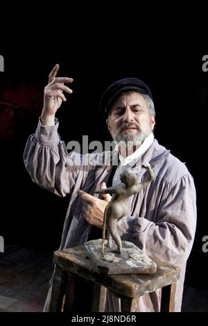 Henry Goodman (Edgar Degas) in DER LINIE von Timberlake Wertenbaker am Arcola Theatre, London E8 23/11/2009 Design: William Dudley Beleuchtung: Oliver Fenwick Regie: Matthew Lloyd Stockfoto