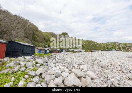 Landschaftsfoto von Church Ope Cove in Portland in Dorset Stockfoto