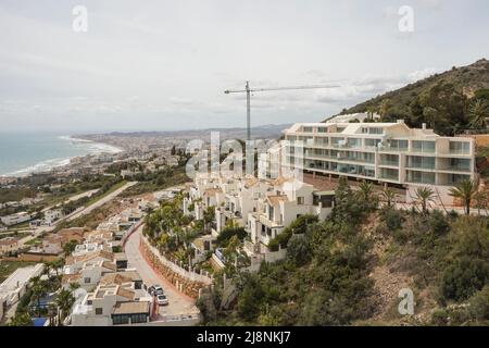 Kürzlich erbauten Luxusimmobilien, in der Nähe des mittelmeers, Benalmadena Costa, Andalucia, Spanien. Stockfoto