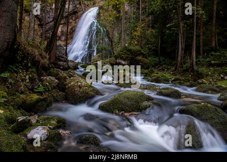 Die berühmtesten Orte in Bayern, Deutschland und Österreich, Berge, Seen und Wasserfälle Stockfoto