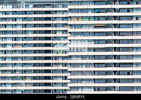 Wohnhochhäuser in der Innenstadt, SWB-Hochhäuser am Hans-Böckler-Platz 7-9, mit 22 Stockwerken, Mülheim an der Ruhr, NRW, Deutschland, Stockfoto