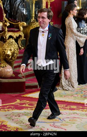 Madrid, Spanien. 17.. Mai 2022. Während eines Galadinners im RoyalPalace in Madrid, aufgrund der offiziellen Reise von QatarEmir nach Spanien, in Madrid am Dienstag, den 17. Mai 2022. Quelle: CORDON PRESS/Alamy Live News Stockfoto