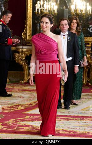 Madrid, Spanien. 17.. Mai 2022. Während eines Galadinners im RoyalPalace in Madrid, aufgrund der offiziellen Reise von QatarEmir nach Spanien, in Madrid am Dienstag, den 17. Mai 2022. Quelle: CORDON PRESS/Alamy Live News Stockfoto