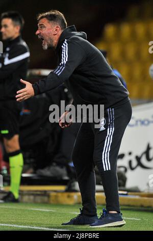 Benevento, Italien. 17.. Mai 2022. Luca D'angelo Trainer von Pisa, während der ersten Etappe Spiel der Serie B Playoffs zwischen Benevento vs Pisa Endergebnis, Benevento 1, Pisa 0, Spiel im Ciro Vigorito Stadion gespielt. Benevnto, Italien, 17. Mai 2022. (Foto von Vincenzo Izzo/Sipa USA) Quelle: SIPA USA/Alamy Live News Stockfoto