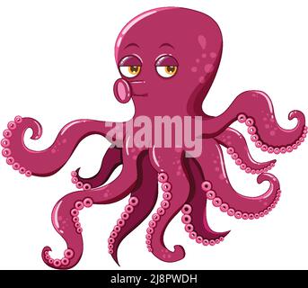 Octopus in Cartoon Design Illustration Stock Vektor