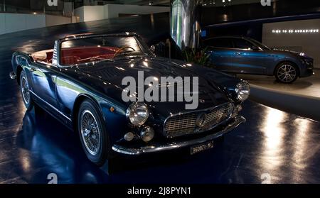 Oldtimer von Maserati wurden im Maserati Museum in Modena ausgestellt. Italien Stockfoto