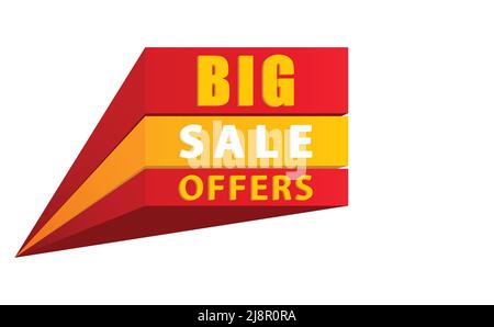 Großes Verkaufsangebot im Jahr 3D Stock Vektor
