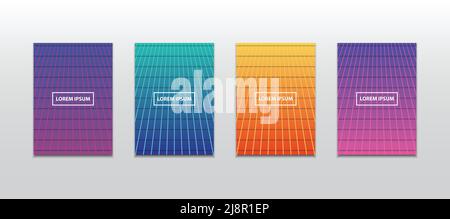 Minimal A4 Größe Buch Cover Gradient Vorlage Design Hintergrund Stock Vektor