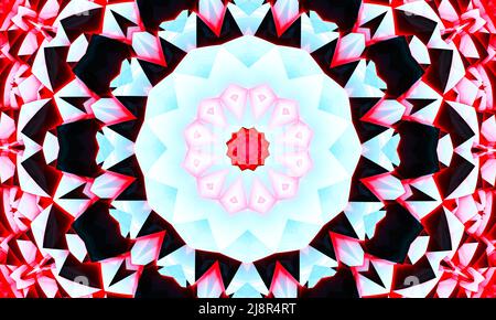 Ornamentales Rundspitze-Muster. Kaleidoskop-Kreis Stockfoto