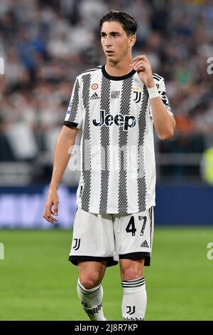 Turin, Italien. 16.. Mai 2022. Fabio Miretti vom FC Juventus in Aktion während des Fußballspiels der Serie A 2021/22 zwischen dem FC Juventus und der SS Lazio im Allianz Stadium, Turin, Italien am 16. Mai 2022 - Photo FCI/GM/SOPA Images (Photo by Fabrizio Carabelli/SOPA Images/Sipa USA) Credit: SIPA USA/Alamy Live News Stockfoto