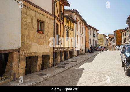 Pancorbo Spanien, mittelalterliche Gebäude in der spanischen Stadt in der Provinz Burgos, Kastilien und León, Spanien. Stockfoto