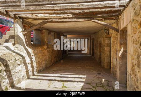 Pancorbo Spanien, mittelalterliche Gebäude in der spanischen Stadt in der Provinz Burgos, Kastilien und León, Spanien. Stockfoto