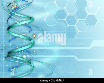 Hintergrund geeignet für medizinische und wissenschaftliche Themen. Digitale Illustration. Stockfoto