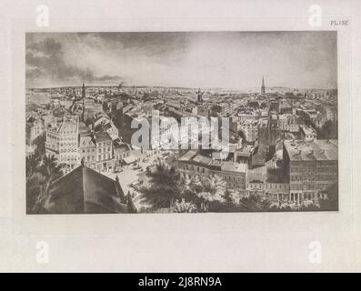 New York AUS DEM KIRCHTURM VON ST. Paul’s CHURCH LOOKING East, South and West) [The Papprill View from St. Paul’s Chapel] 1848 die Ikonographie von Manhattan Island, 1498-1909 zusammengestellt aus Originalquellen und illustriert mit Foto-Tiefdruck-Reproduktionen wichtiger Karten, Pläne, Ansichten, Und Dokumente in öffentlichen und privaten Sammlungen - Band 3 von Isaac Newton Phelps Stokes, Verlag New York : Robert H. Dodd 1918 Stockfoto