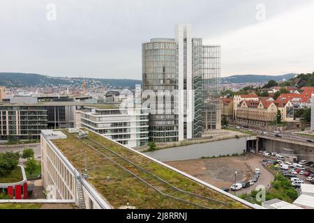 Stuttgart, 28. Jul 2021: Blick auf die LBBW-Zentrale (Landesbank Baden-Württemberg). Stockfoto