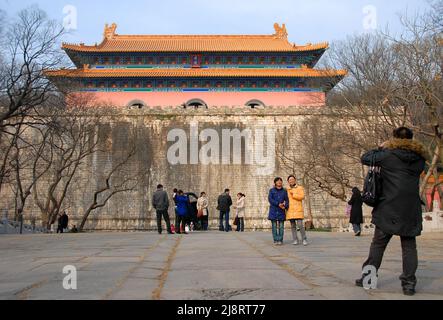 Nanjing, Provinz Jiangsu, China: Das Xiaoling Mausoleum der Ming-Dynastie im Zhongshan Mountain National Park, Nanjing. Grab des ersten Ming-Imperators Stockfoto