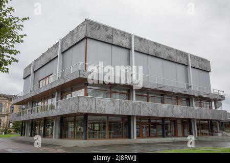 Karlsruhe, Deutschland - 29. Aug 2021: Blick auf das Hauptgebäude des Bundesverfassungsgerichts. Symbol für jus Stockfoto