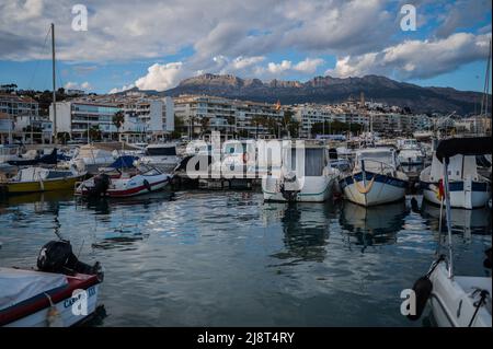 Sporthafen von Altea, Alicante, Spanien Stockfoto
