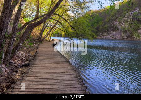 Nationalpark Plitvicer Seen, Lika-Senj, Kroatien, Europa Stockfoto