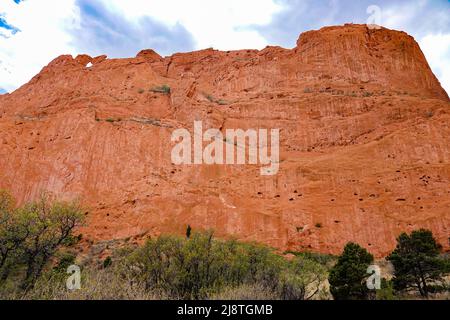 Der unglaublich tolle Garden of the Gods ist ein unverzichtbarer Zwischenstopp, wenn Sie durch Colorado Springs, Colorado, reisen Stockfoto