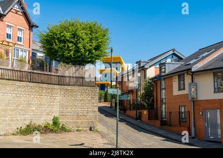 Strelitzia Haus durch moderne Wohnimmobilien und große ältere Residenz Michaelgate Lincoln 2022 Stockfoto