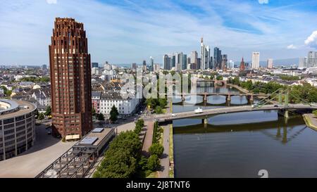 Lindner Hotel Main Plaza und Innenstadt von Frankfurt, Deutschland Stockfoto