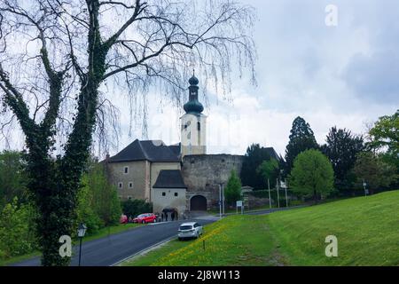 Gloggnitz: Schloss Gloggnitz in Wiener Alpen, Alpen, Niederösterreich, Niederösterreich, Österreich Stockfoto