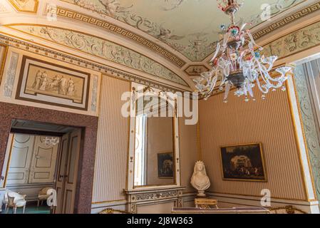 Caserta, Kampanien, Italien, der Vanvitellische Palast. Es ist ein königlicher Palast, mit einem Park, in Caserta. Es ist die größte königliche Residenz in der Wor Stockfoto