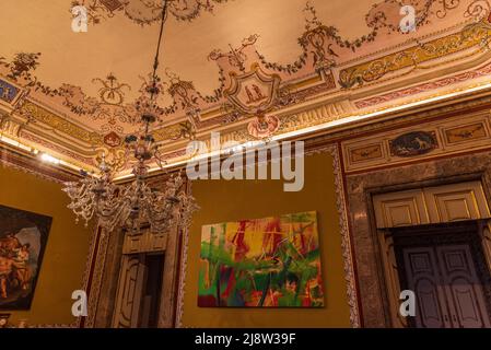 Caserta, Kampanien, Italien, der Vanvitellische Palast. Es ist ein königlicher Palast, mit einem Park, in Caserta. Es ist die größte königliche Residenz in der Wor Stockfoto