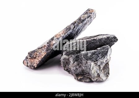 Steine, die im Pflaster, im Tiefbau, in Säulen, Balken und Platten verwendet werden. Derzeit ist dies der am häufigsten verwendete Schotter in Beton. Stockfoto