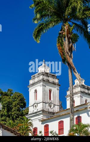 Historischer Kirchturm in Solar do Unhao in der Stadt Salvador, Bahia, Brasilien Stockfoto