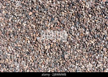 Loser Steinkies. Steine Hintergrund Textur Draufsicht Stockfoto