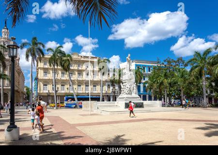 Statue von Jose Marti, Parque Central, Alt-Havanna, Havanna, La Habana, Republik Kuba Stockfoto