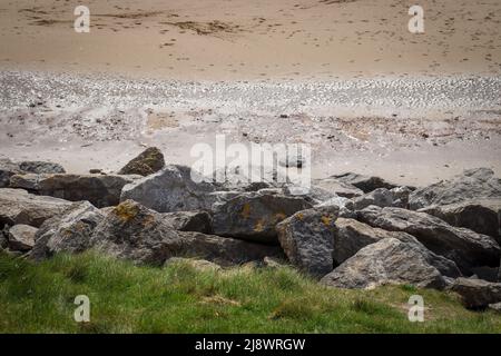 Sandstrand in der Nähe von Thurstaston, Wirral Stockfoto