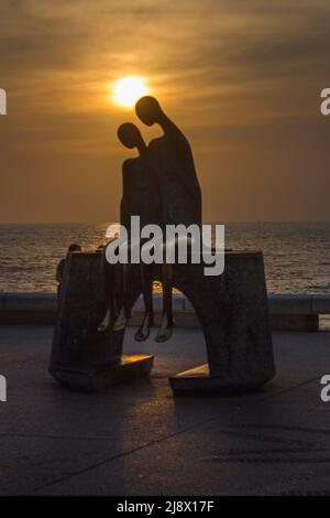 Abstrakte Statue der Person, Puerto Vallarta, Mexiko. Stockfoto