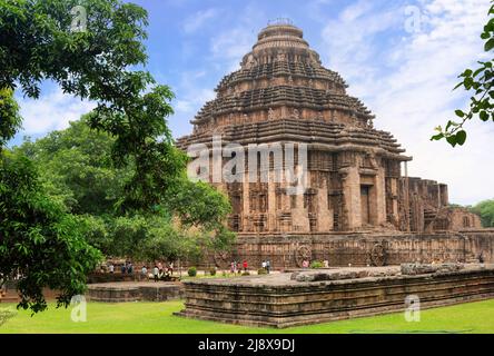 Konark Sonnentempel - Ein UNESCO-Weltkulturerbe, erbaut im 13.. Jahrhundert in Puri Odisha, Indien. Stockfoto