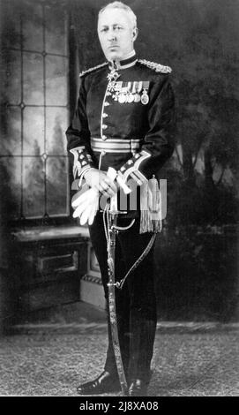 Generalmajor William Antrobus Griesbach in voller Kleidung, als er Generalinspekteur der kanadischen Armee für Westkanadas war, ca. 1940 Stockfoto