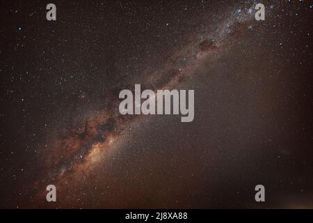 Nachtansicht der Milchstraße in Australien. Stockfoto