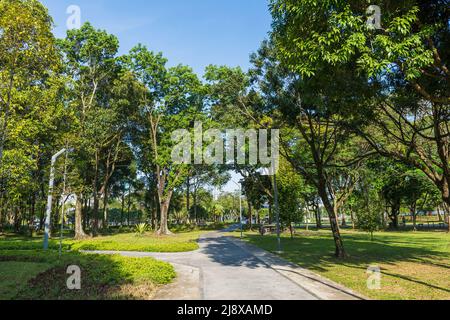 Wunderschöne Aussicht auf die Tititwangsa Lake Gardens in Malaysia. Stockfoto