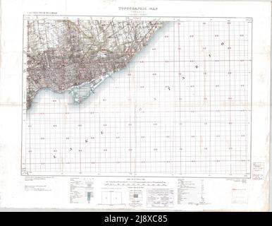 Eine topografische Karte von Toronto ca. 1931 Stockfoto