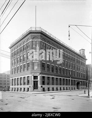 Brock Building: Südwestliche Ecke der Bay Street und Wellington Street. (Toronto, Kanada) ca. Anfang 1900s Stockfoto