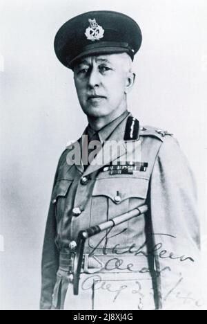 William Antrobus Griesbach, kanadischer Generalmajor, Senator, Mitglied des Parlaments ca. 1940 Stockfoto